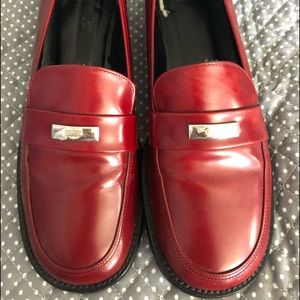 Deep Red Coach Loafers